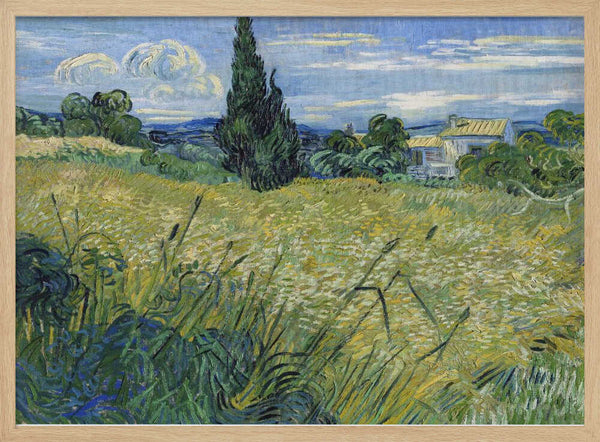 Green Wheat Field With Cypress (1889) Vincent Van Gogh