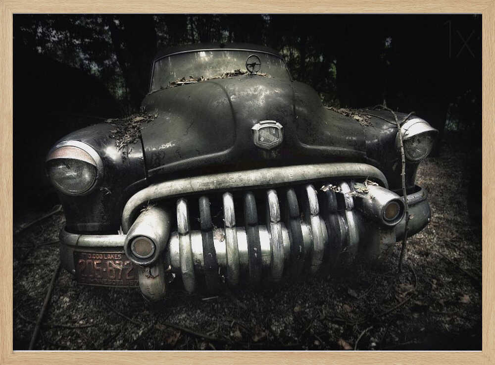 Forgotten Vintage Car Art Print UK — Dark Moody Dark Wall Art — Living Room — Wall It All Prints