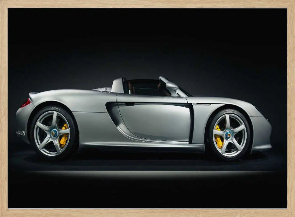 Elegant Silver Supercar Art Print UK — Dark Moody Dark Wall Art — Living Room — Wall It All Prints