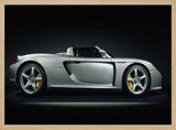 Elegant Silver Supercar Art Print UK — Dark Moody Dark Wall Art — Living Room — Wall It All Prints