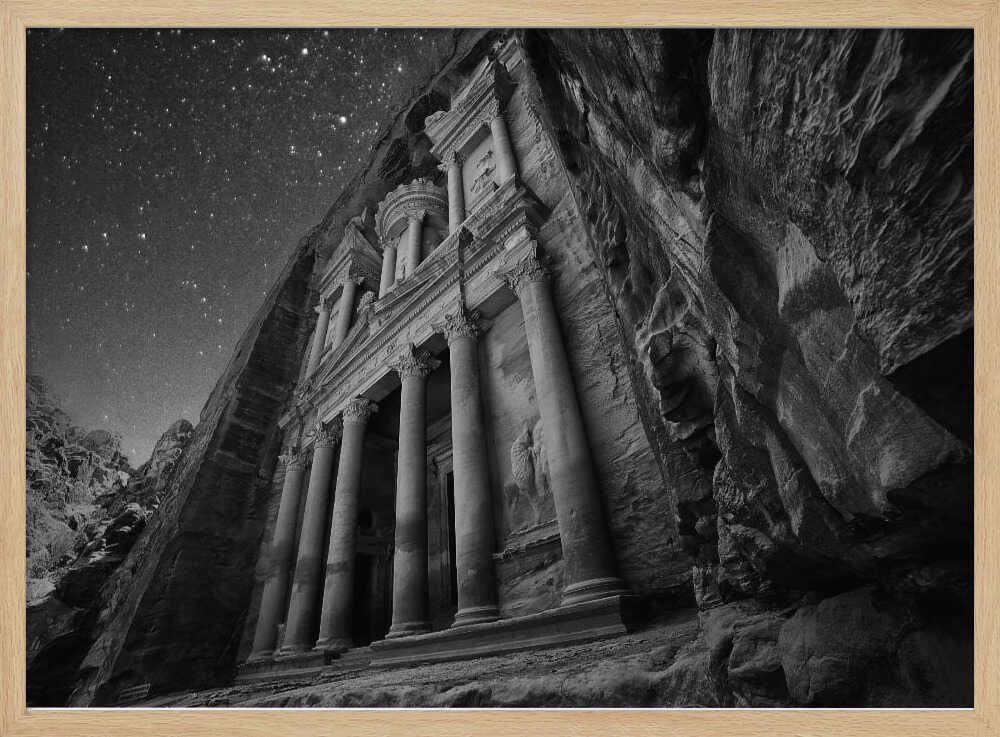 Petra Night Sky Art Print UK — Dark Moody Dark Wall Art — Living Room — Wall It All Prints