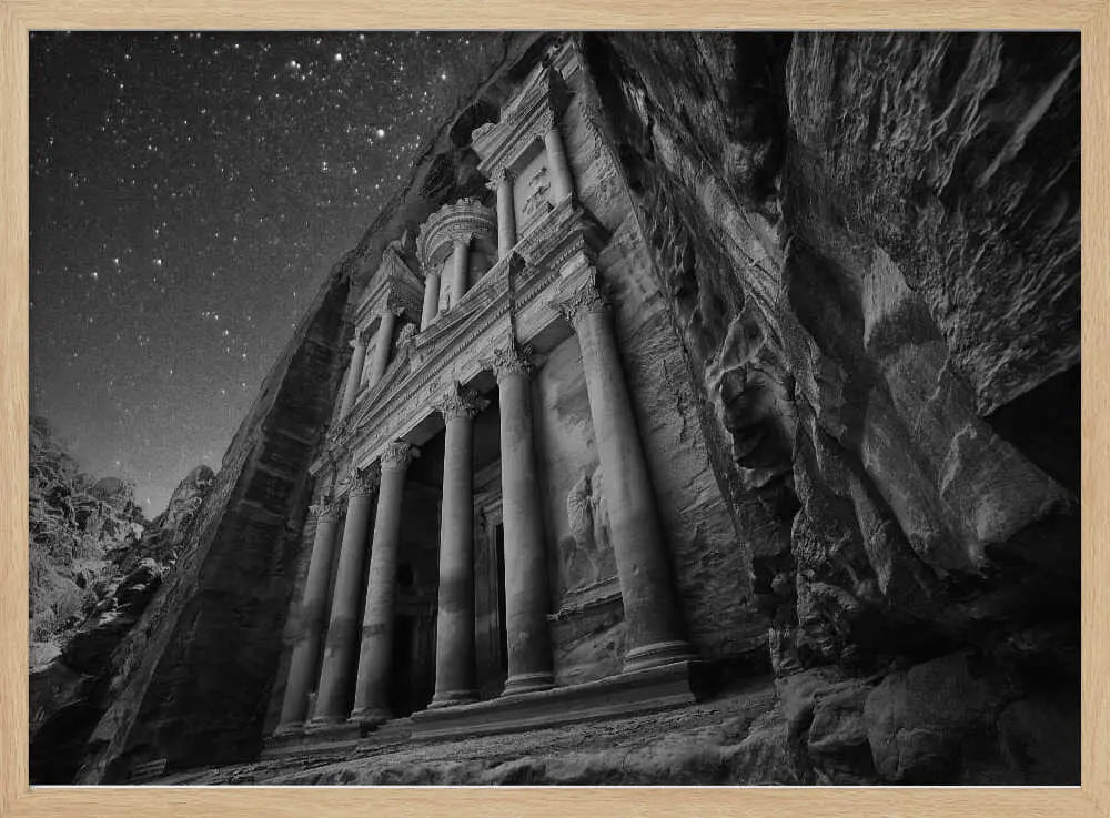Petra Night Sky Art Print UK — Dark Moody Dark Wall Art — Living Room — Wall It All Prints