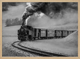 Nostalgic Steam Train Journey Art Print UK — Landscape Dark Wall Art — Living Room — Wall It All Prints