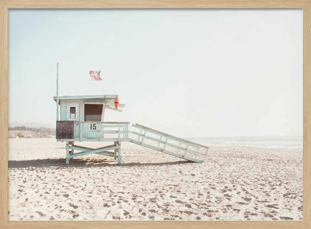 Santa Monica Art Print UK — Landscape Vibrant Wall Art — Bedroom — Wall It All Prints