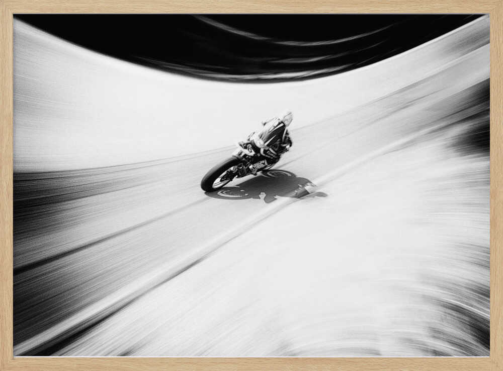Motorcycle Speed Blur Art Print UK — Automotive Dark Wall Art — Living Room — Wall It All Prints