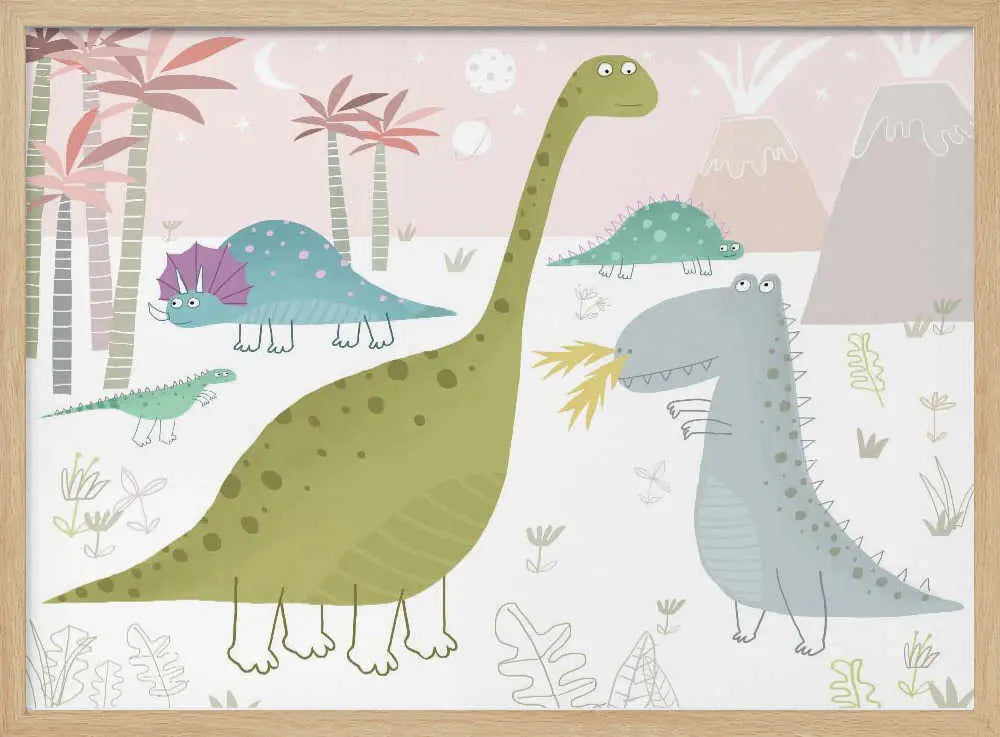 Cute Pastel Dinosaurs Carla Daly