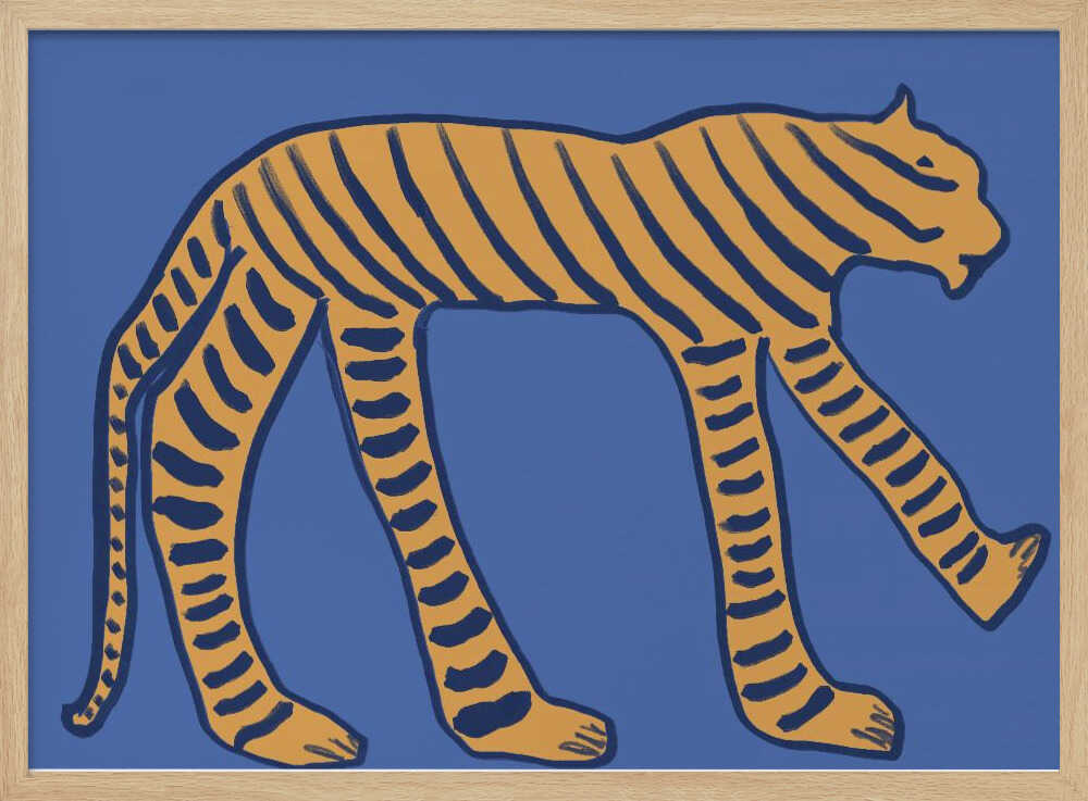 Stylized Blue Tiger