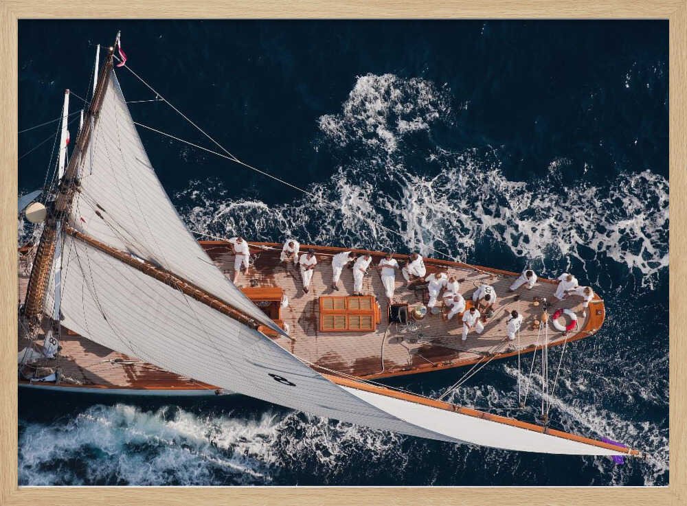 Sailing Yacht Crew Art Print UK — Landscape Elegant Wall Art — Living Room — Wall It All Prints