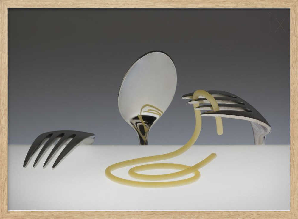Spaghetti and Silverware Art Print UK — Abstract Vibrant Wall Art — Kitchen — Wall It All Prints
