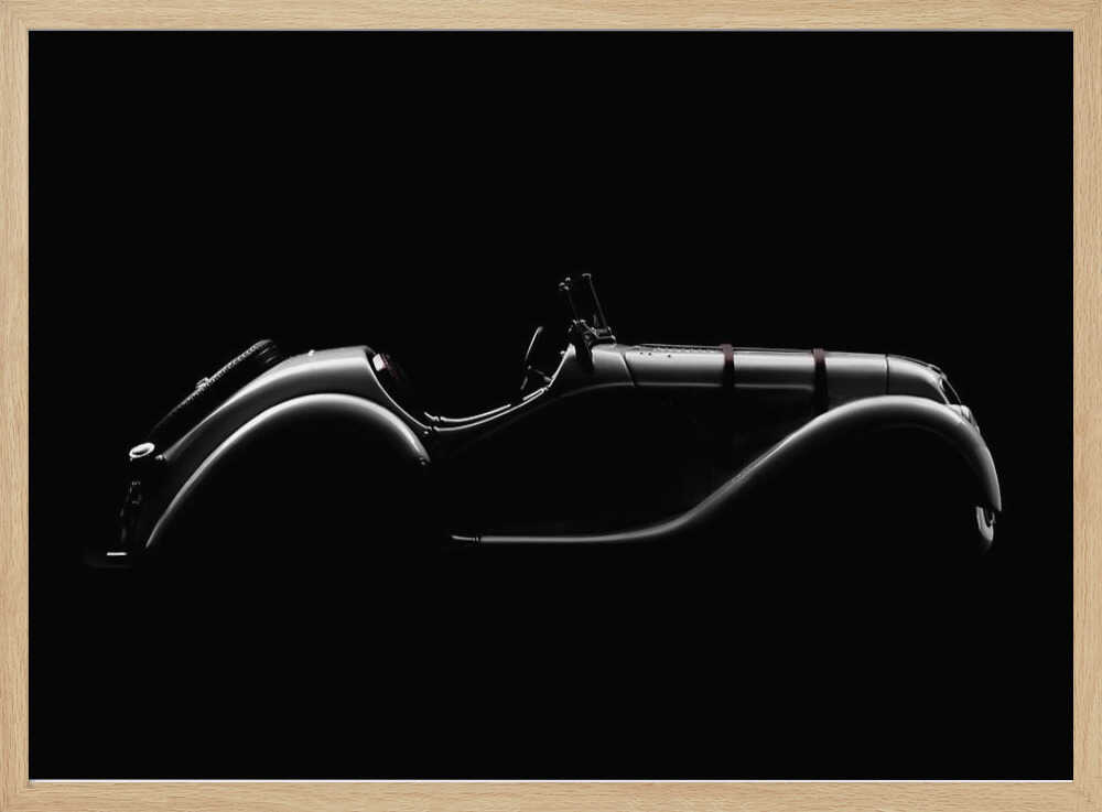 Classic Car Silhouette Art Print UK — Abstract Dark Wall Art — Office — Wall It All Prints