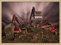 Industrial Excavators Sunset