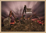 Industrial Excavators Sunset
