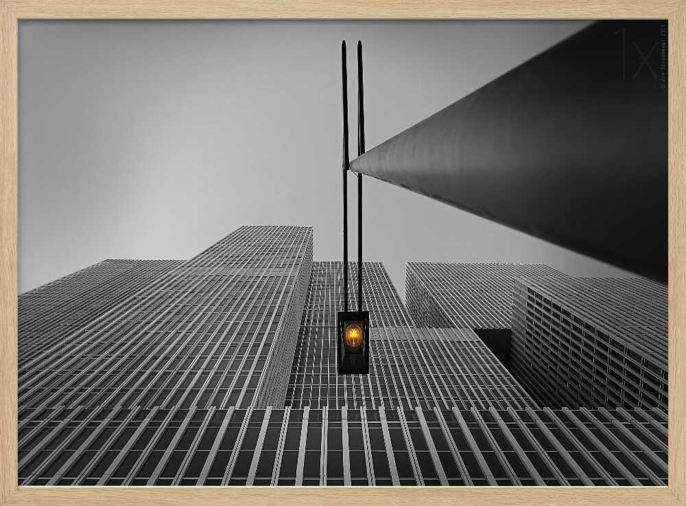 Modern City Glow Art Print UK — Abstract Vibrant Wall Art — Office — Wall It All Prints