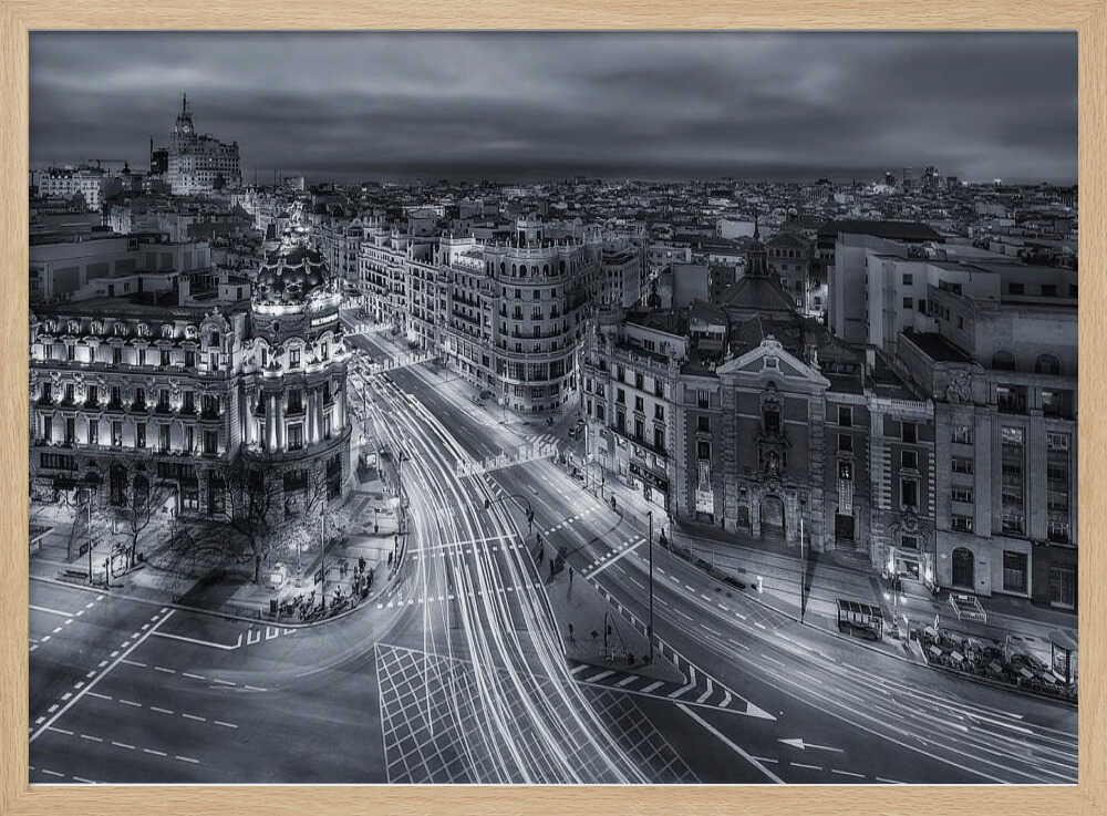 Madrid City Lights Art Print UK — City Dark Wall Art — Bathroom — Wall It All Prints