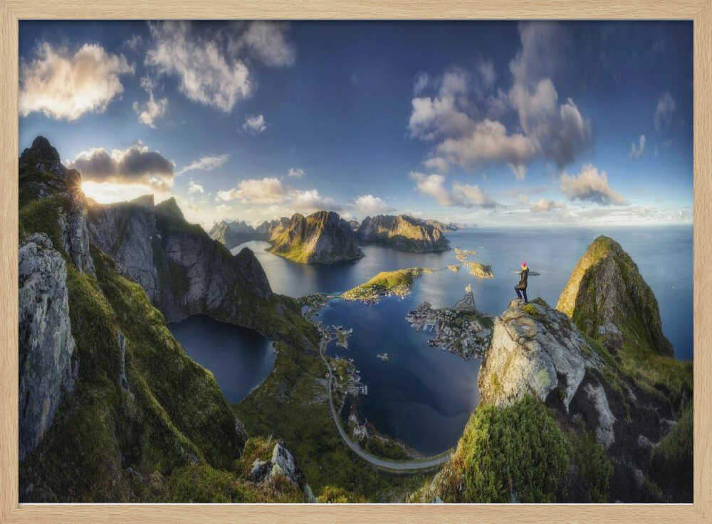 Lofoten Mountain Vista Art Print UK — Dark Moody Calm Wall Art — Living Room — Wall It All Prints