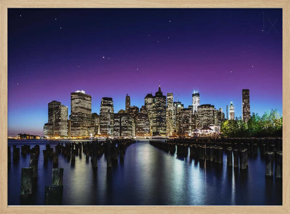 New York City Reflections Art Print UK — Dark Moody Dark Wall Art — Living Room — Wall It All Prints