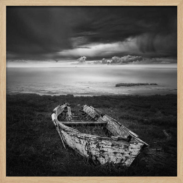 Abandoned Boat Dark Sky
