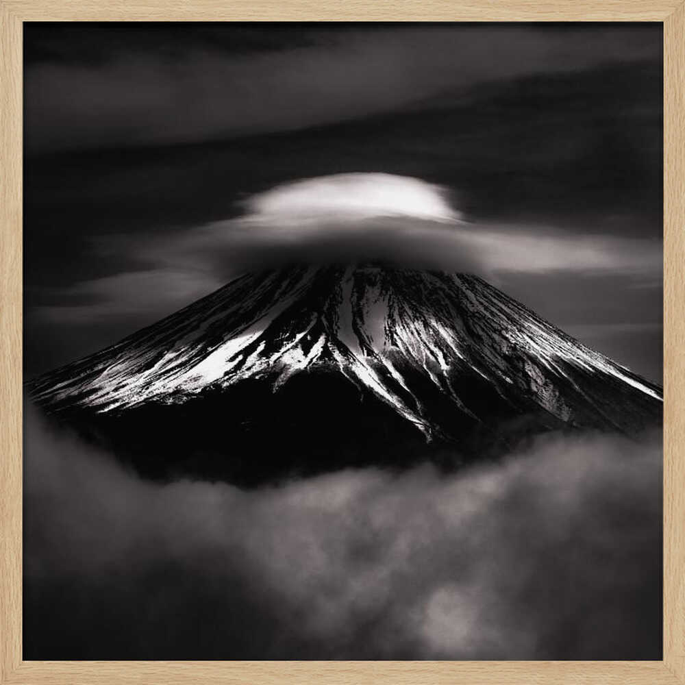 Mount Fuji Cloud Hat Art Print UK — Japanese Calm Wall Art — Living Room — Wall It All Prints