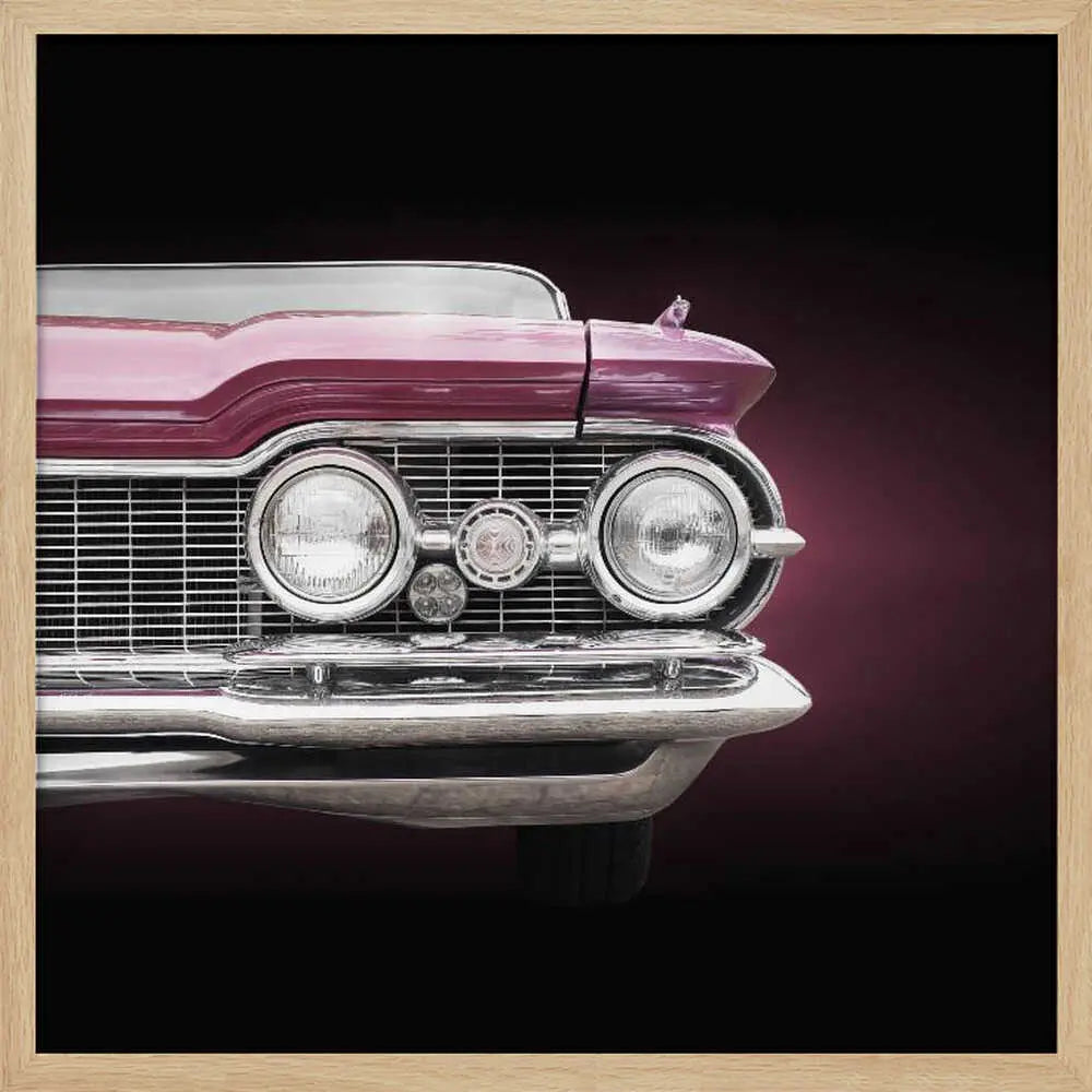 Classic Purple Car Front Art Print UK — Vintage Vibrant Wall Art — Living Room — Wall It All Prints