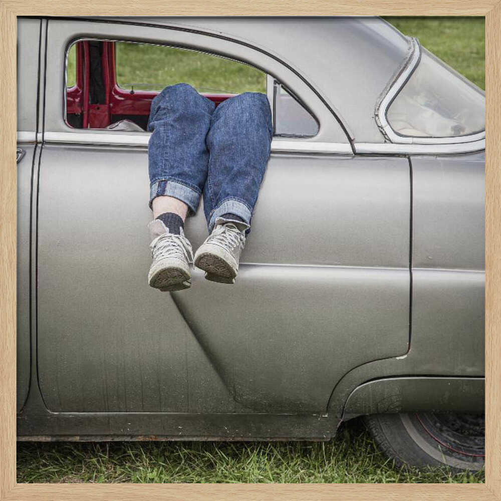 Relaxing Road Trip Legs Art Print UK — Portrait Vibrant Wall Art — Living Room — Wall It All Prints