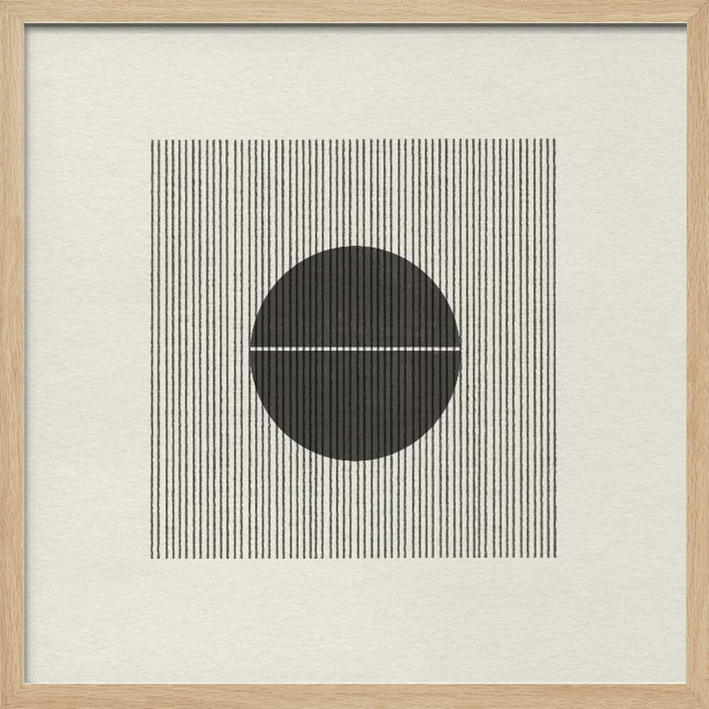 Line and Circle Harmony Art Print UK — Abstract Dark Wall Art — Office — Wall It All Prints