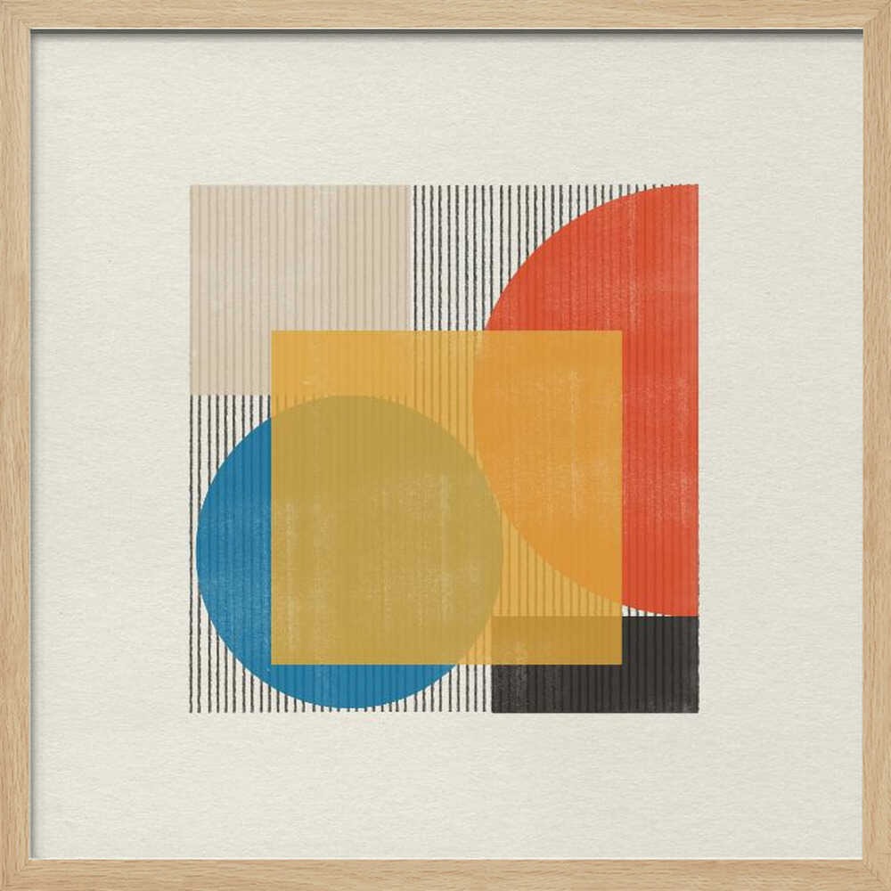 Geometric Harmony Art Print UK — Abstract Vibrant Wall Art — Office — Wall It All Prints