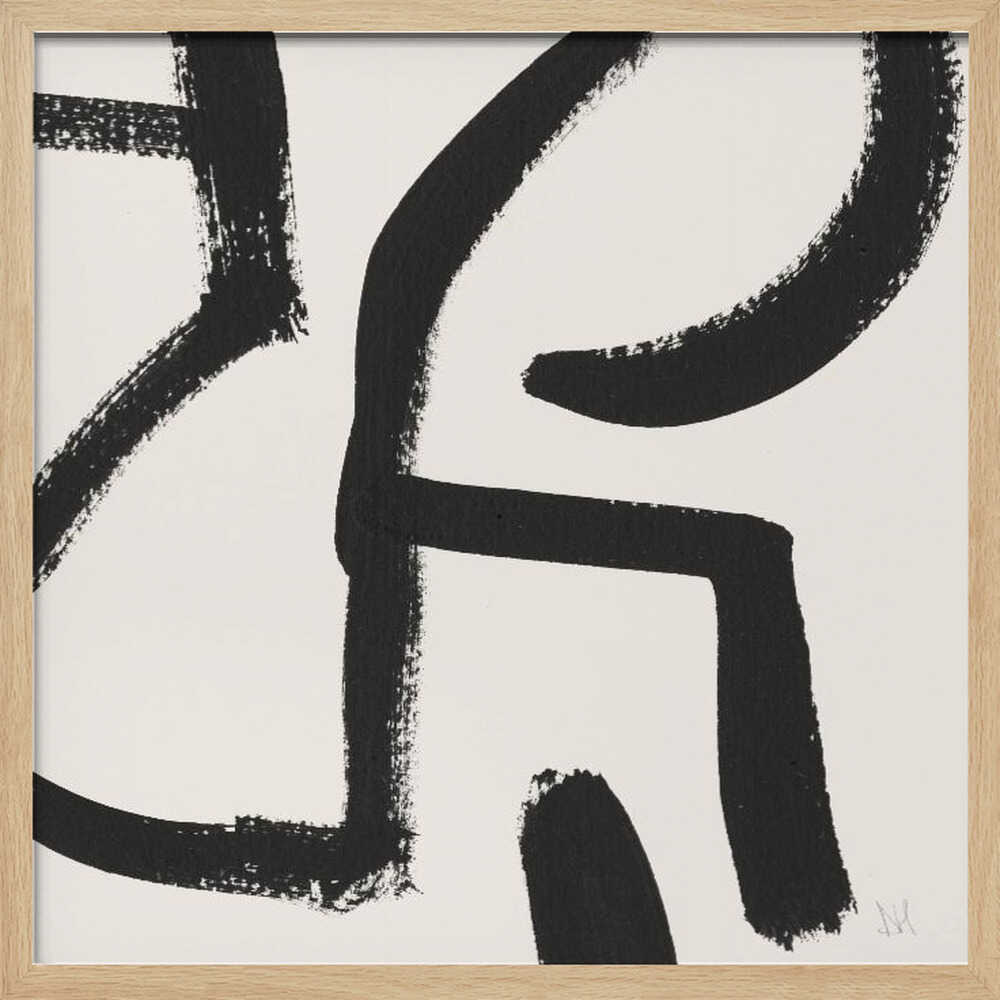 Curvy Lines No2 Art Print UK — Abstract Vibrant Wall Art — Office — Wall It All Prints