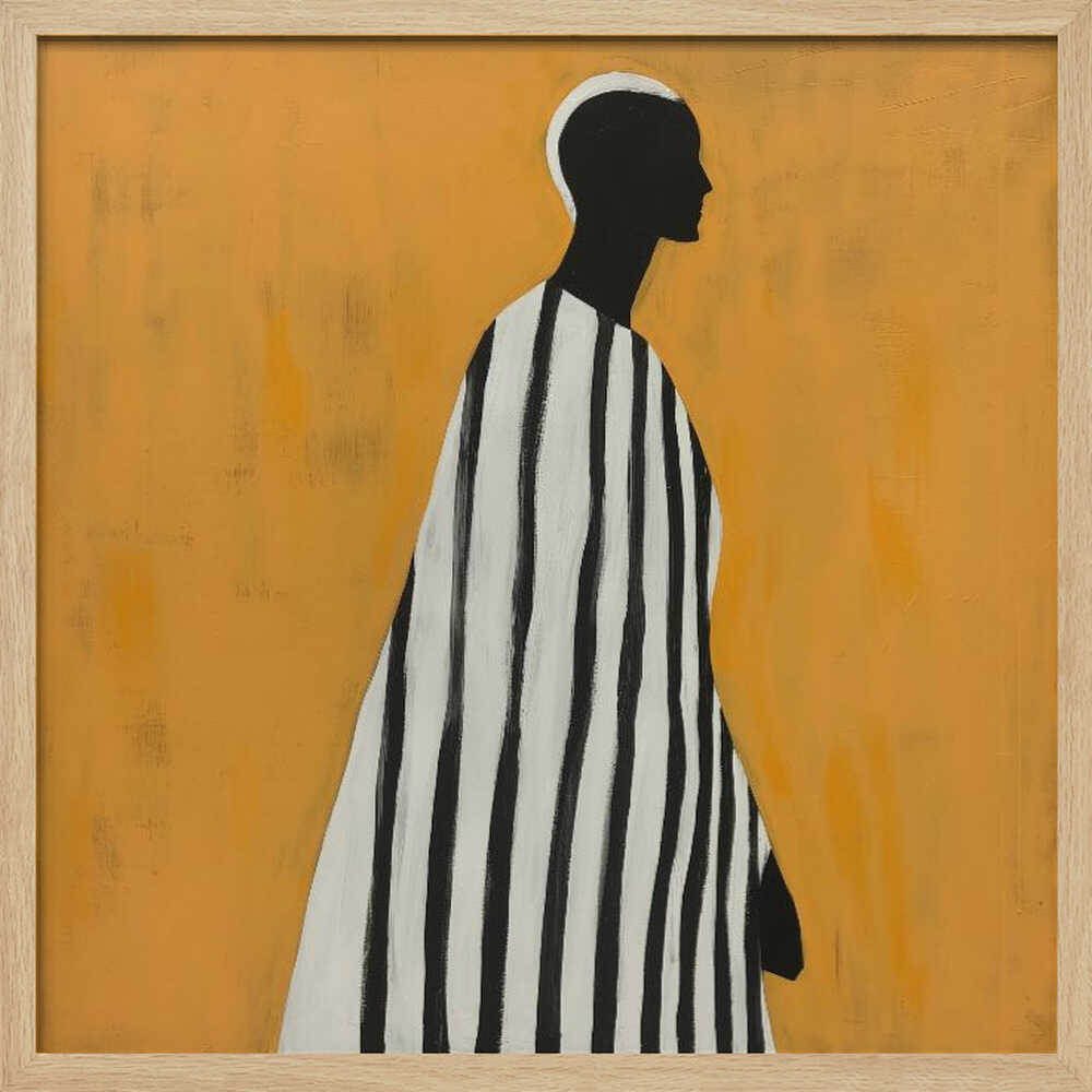 Elegant Striped Figure Art Print UK — Abstract Vibrant Wall Art — Office — Wall It All Prints