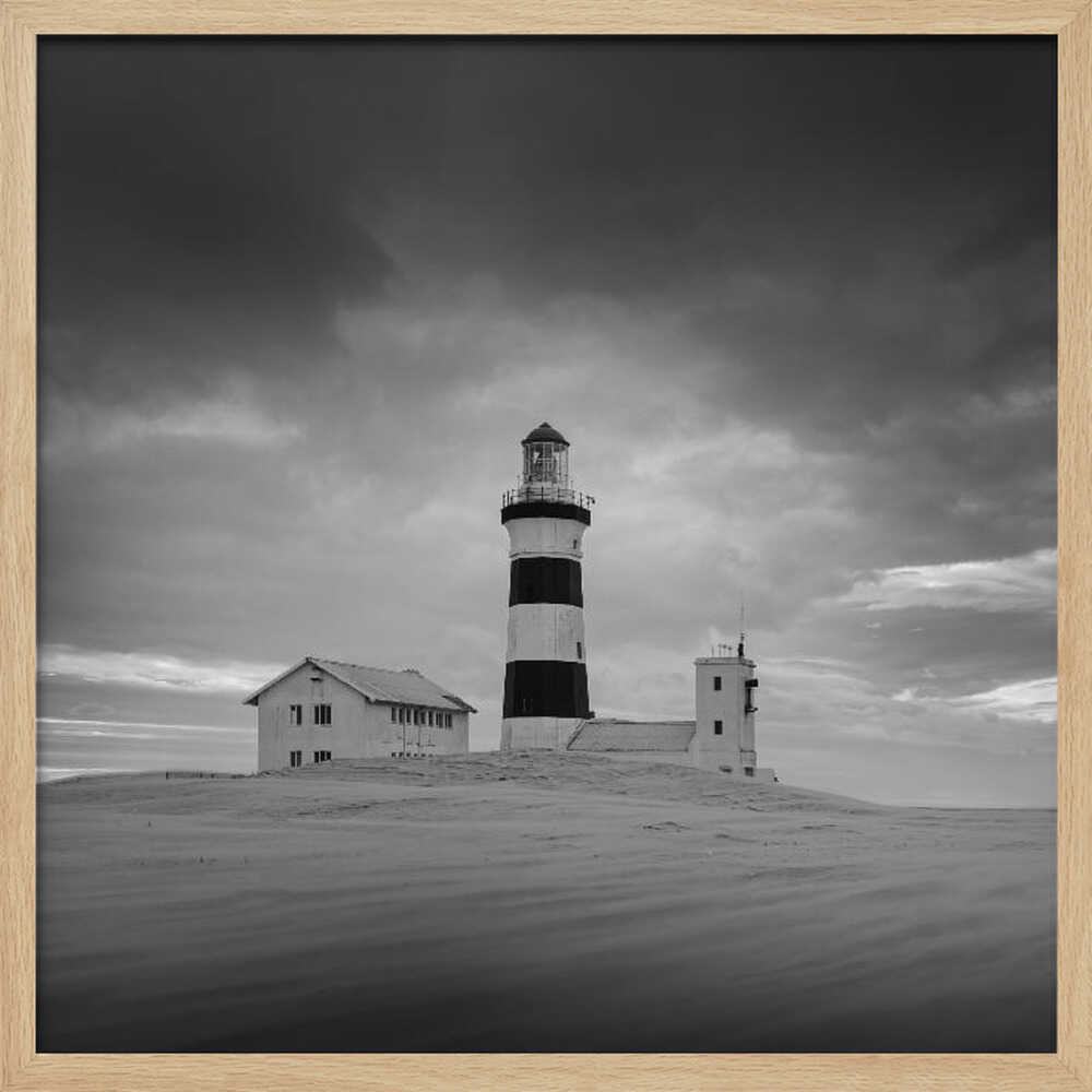 Stormy Coastal Lighthouse Art Print UK — Dark Moody Dark Wall Art — Living Room — Wall It All Prints
