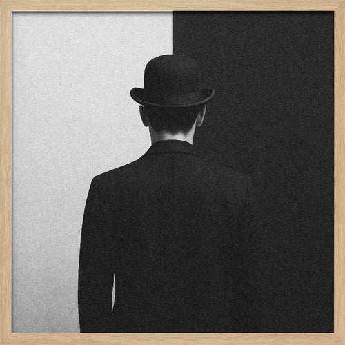 Bowler Hat Gentleman Art Print UK — Dark Moody Dark Wall Art — Office — Wall It All Prints