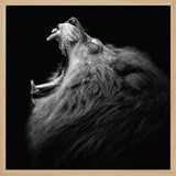 Majestic Roaring Lion Art Print UK — Dark Moody Dark Wall Art — Living Room — Wall It All Prints
