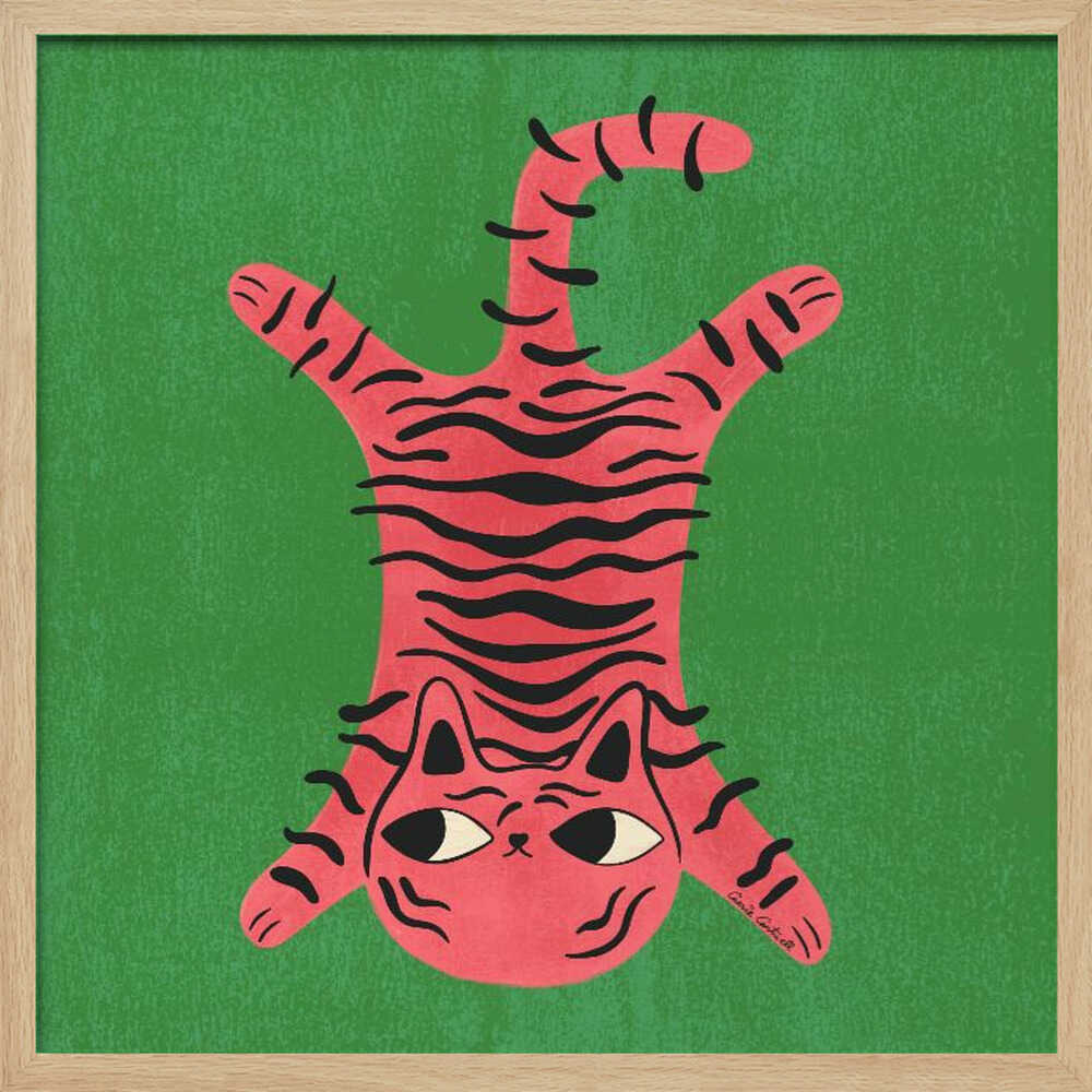 Cat Rug Art Print UK — Abstract Minimal Wall Art — Living Room — Wall It All Prints
