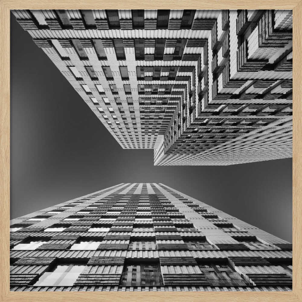 Modern Urban Geometry Art Print UK — Abstract Dark Wall Art — Living Room — Wall It All Prints
