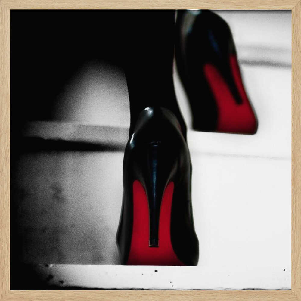 Red Soles Steps Art Print UK — Dark Moody Vibrant Wall Art — Living Room — Wall It All Prints