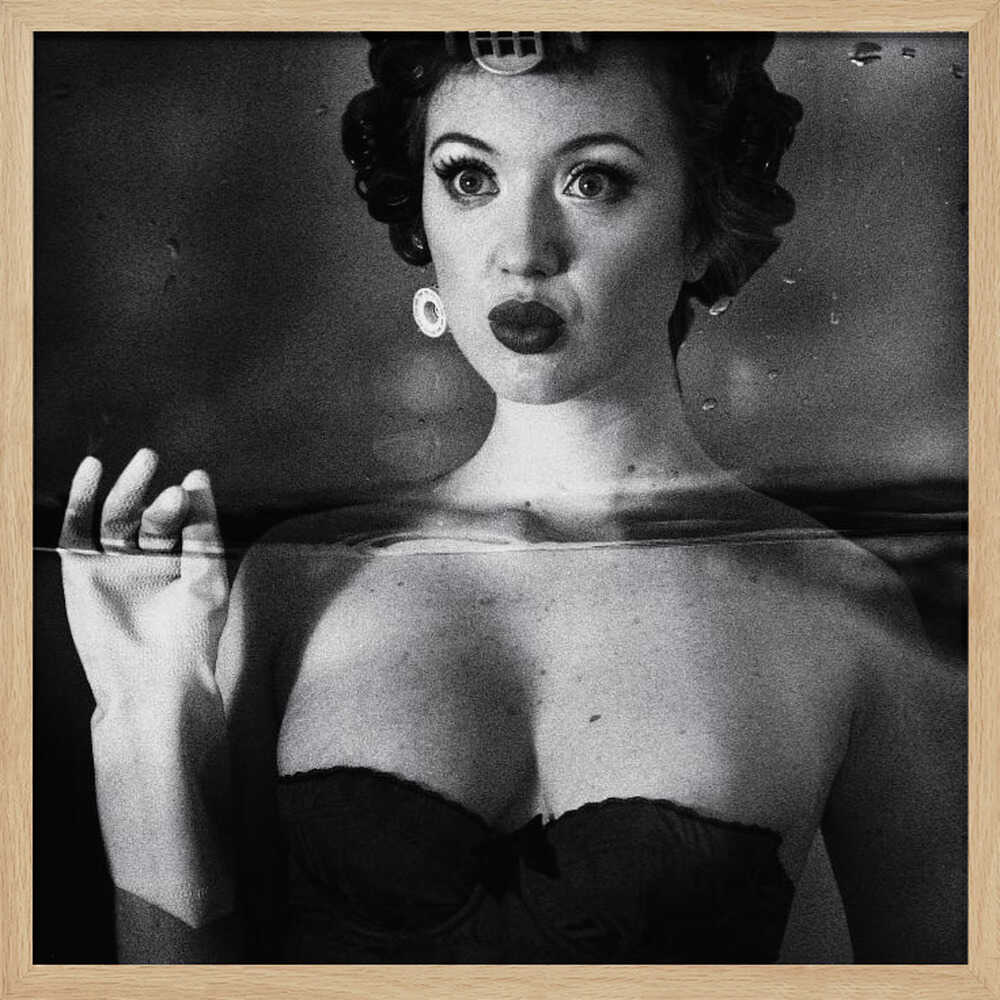 Retro Bathing Beauty Art Print UK — Dark Moody Dark Wall Art — Living Room — Wall It All Prints