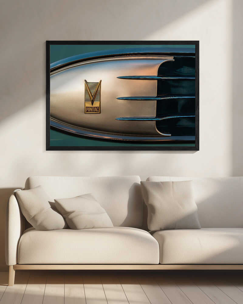Classic Car Chrome Detail Art Print UK — Abstract Elegant Wall Art — Living Room — Wall It All Prints
