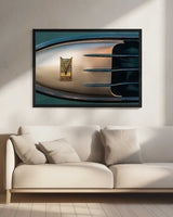 Classic Car Chrome Detail Art Print UK — Abstract Elegant Wall Art — Living Room — Wall It All Prints