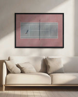Tennis Court Shadow Play Art Print UK — Abstract Dark Wall Art — Office — Wall It All Prints
