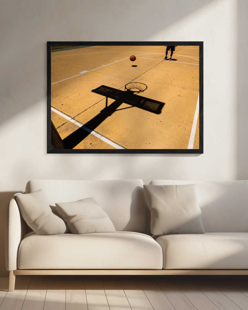 Sunny Court Action Art Print UK — Dark Moody Vibrant Wall Art — Living Room — Wall It All Prints