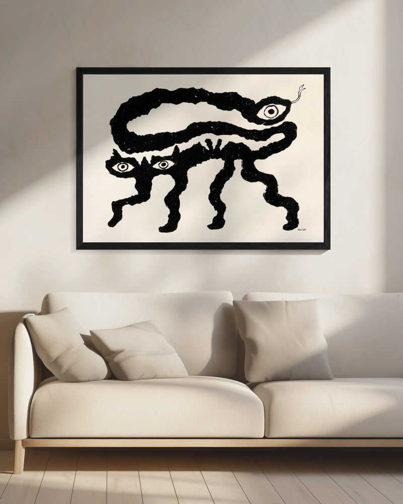 I Am Animals Art Print UK — Abstract Dark Wall Art — Office — Wall It All Prints