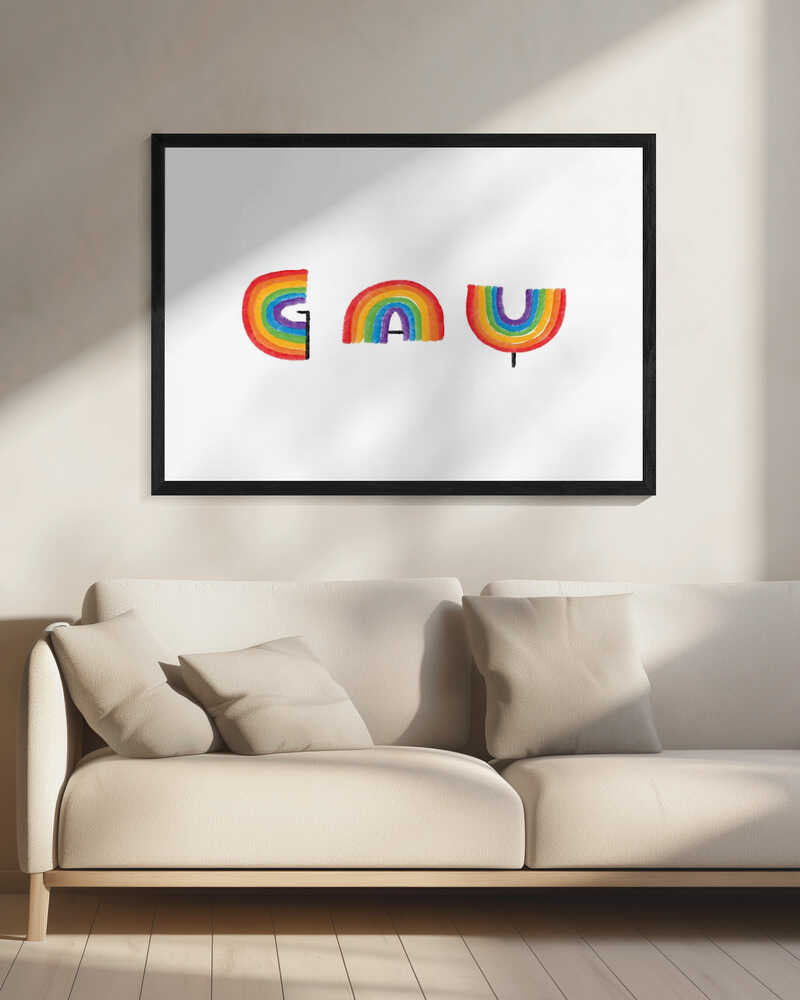 Gay Pride Rainbow Art Print UK — Abstract Vibrant Wall Art — Office — Wall It All Prints