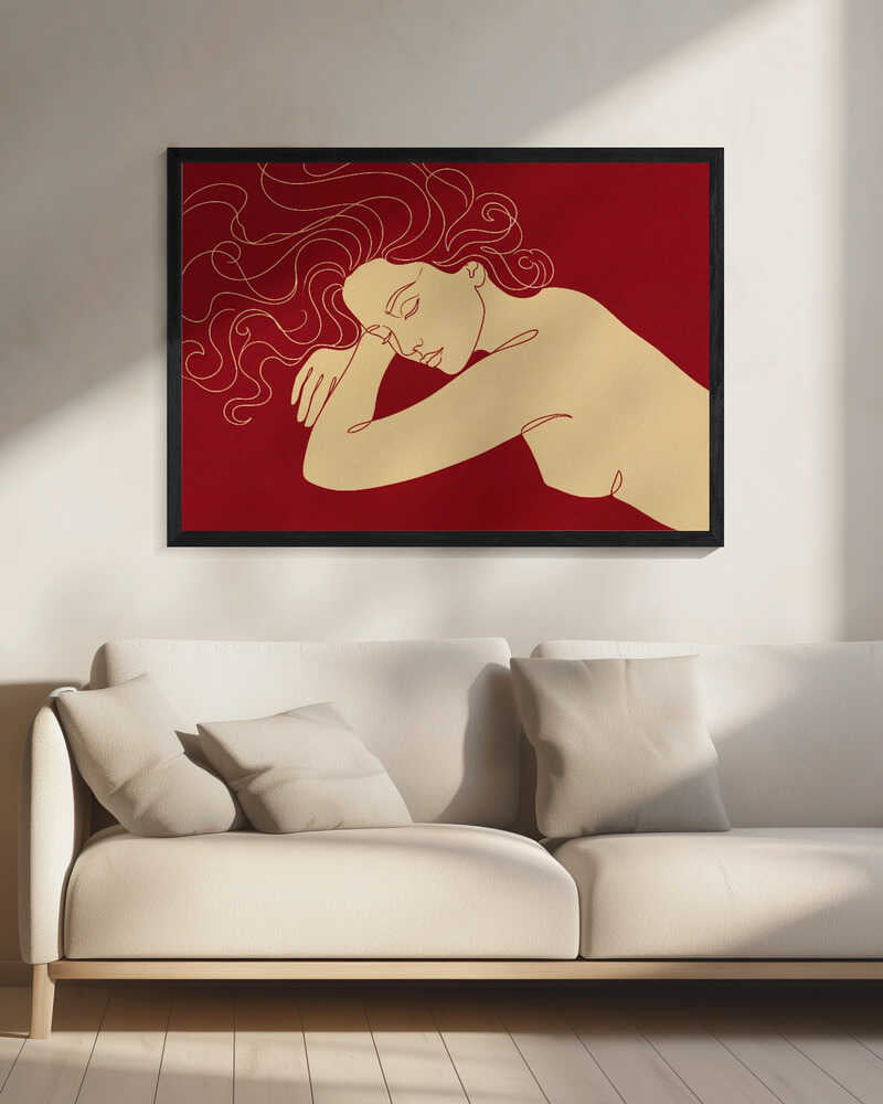 Golden Dreamer Art Print UK — Abstract Calm Wall Art — Bedroom — Wall It All Prints