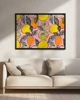 Bright Pink Citrus Pattern
