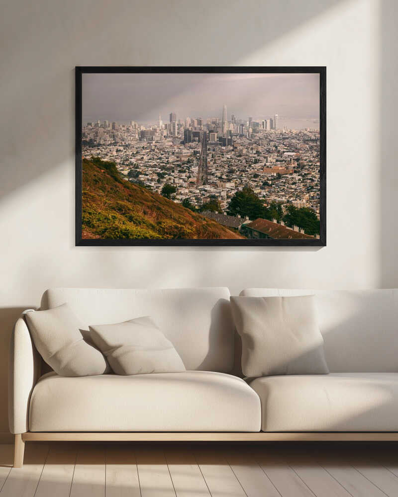 San Francisco Skyline Vista Art Print UK — Landscape Warm Wall Art — Living Room — Wall It All Prints