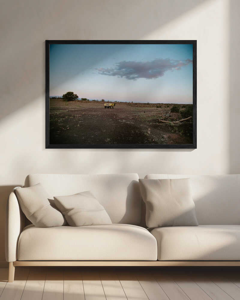 Lone Desert Vehicle Art Print UK — Landscape Vibrant Wall Art — Bedroom — Wall It All Prints