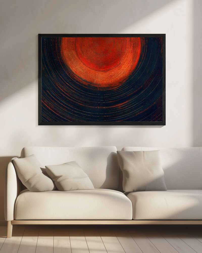 Fiery Cosmic Rings Art Print UK — Abstract Vibrant Wall Art — Bathroom — Wall It All Prints