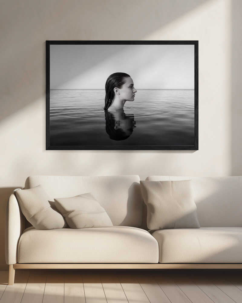 Woman In Water Reflection Art Print UK — Abstract Calm Wall Art — Bedroom — Wall It All Prints