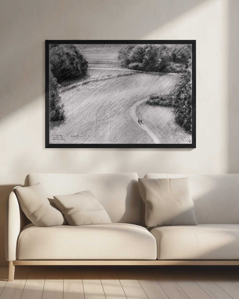 Peaceful Countryside Path Art Print UK — Landscape Calm Wall Art — Living Room — Wall It All Prints