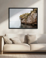 Mediterranean Cliffside Escape Art Print UK — Landscape Calm Wall Art — Bedroom — Wall It All Prints