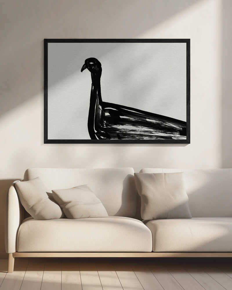 Abstract Crane Drawing Art Print UK — Abstract Vibrant Wall Art — Office — Wall It All Prints